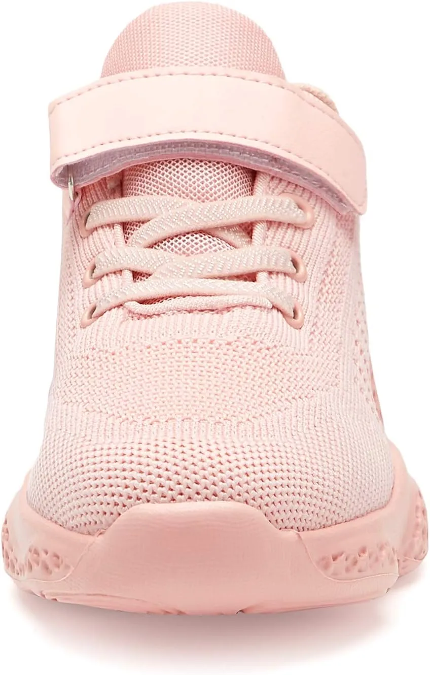 Hetios Kids Shoes Girls Lightweight Athletic Running Shoes Breathable Knit School Sports Shoes (Toddler/Little Kid/Big Kid)
