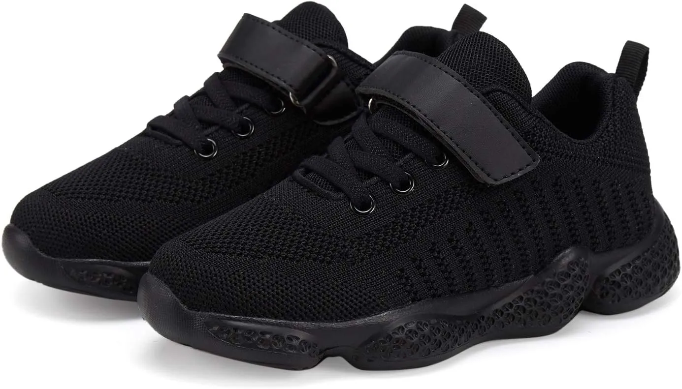 Hetios Kids Shoes Girls Lightweight Athletic Running Shoes Breathable Knit School Sports Shoes (Toddler/Little Kid/Big Kid)
