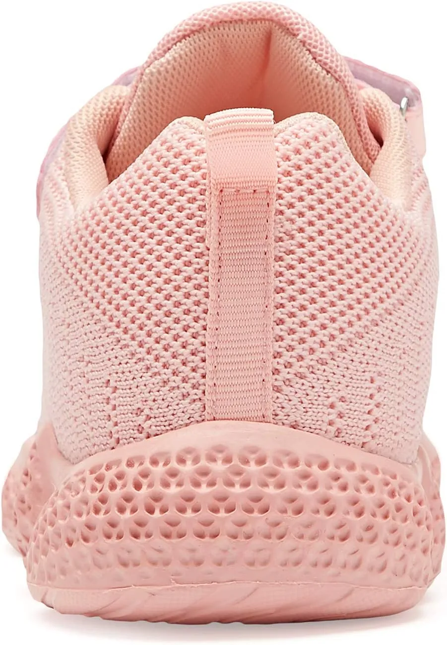 Hetios Kids Shoes Girls Lightweight Athletic Running Shoes Breathable Knit School Sports Shoes (Toddler/Little Kid/Big Kid)
