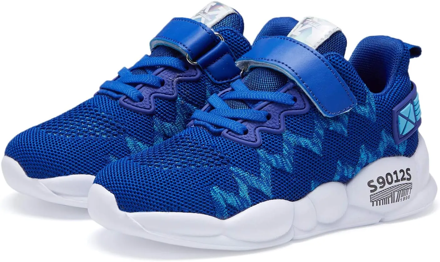 Hetios Kids Shoes Girls Lightweight Athletic Running Shoes Breathable Knit School Sports Shoes (Toddler/Little Kid/Big Kid)