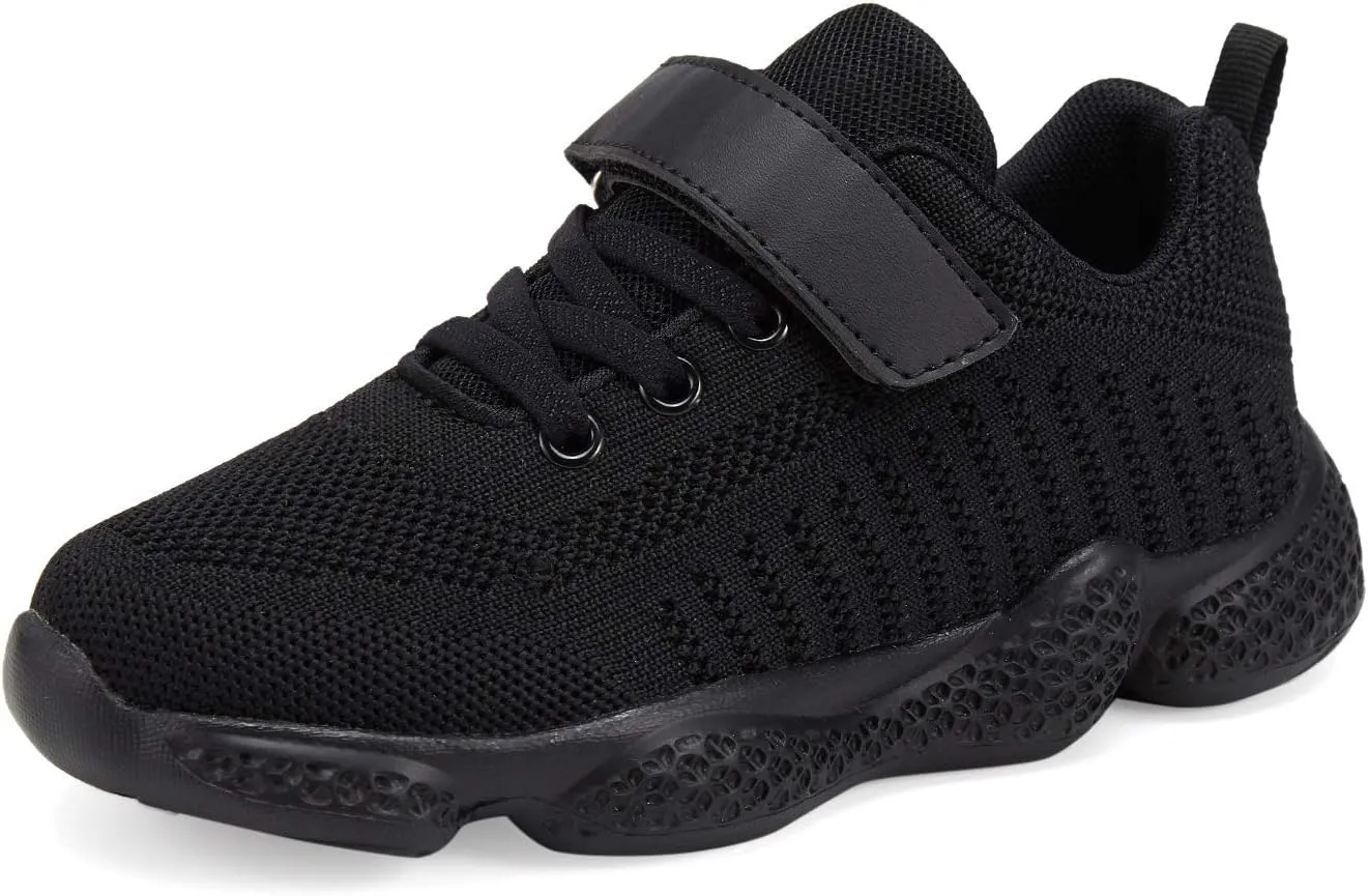 Hetios Kids Shoes Girls Lightweight Athletic Running Shoes Breathable Knit School Sports Shoes (Toddler/Little Kid/Big Kid)