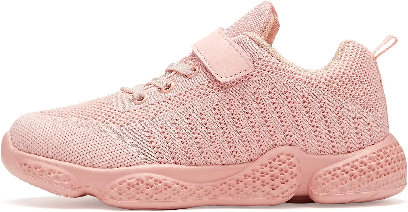Hetios Kids Shoes Girls Lightweight Athletic Running Shoes Breathable Knit School Sports Shoes (Toddler/Little Kid/Big Kid)