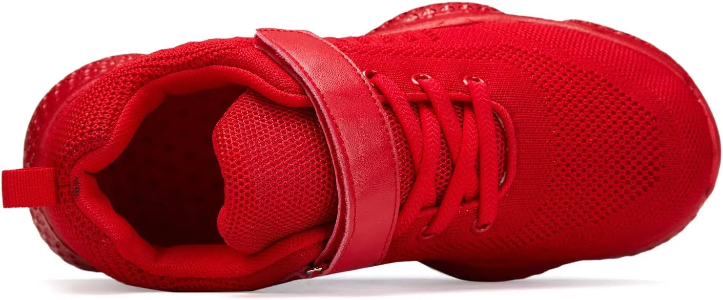 Hetios Kids Shoes Girls Lightweight Athletic Running Shoes Breathable Knit School Sports Shoes (Toddler/Little Kid/Big Kid)