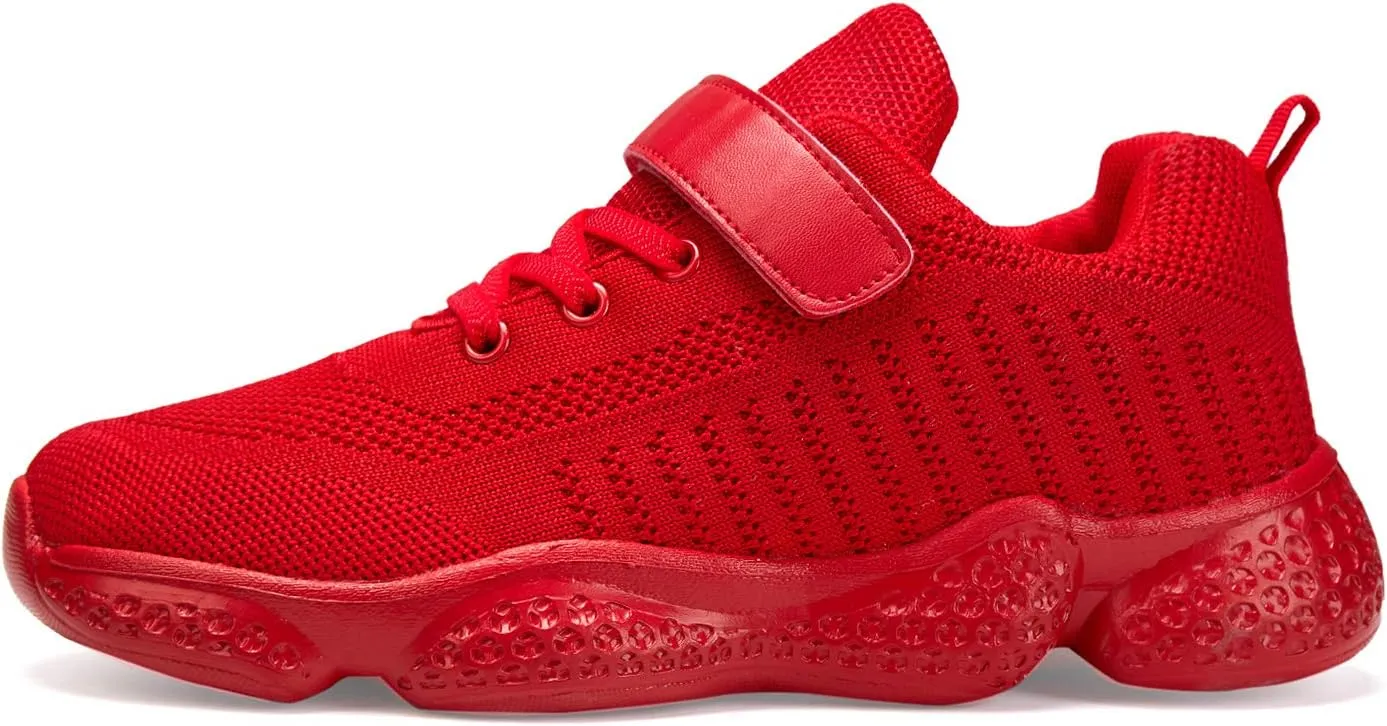 Hetios Kids Shoes Girls Lightweight Athletic Running Shoes Breathable Knit School Sports Shoes (Toddler/Little Kid/Big Kid)