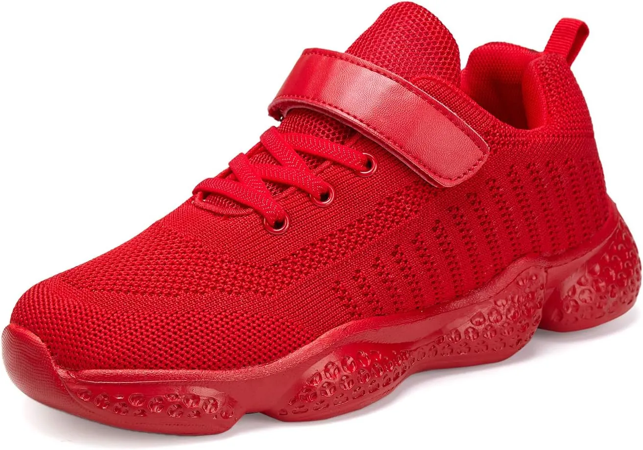 Hetios Kids Shoes Girls Lightweight Athletic Running Shoes Breathable Knit School Sports Shoes (Toddler/Little Kid/Big Kid)