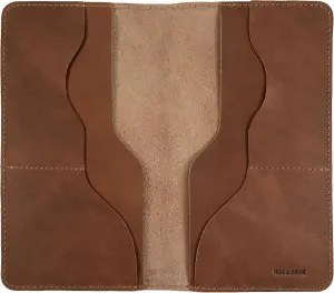 Hide & Drink, Large Wallet Handmade from Full Grain Leather (Single Malt Mahogany)