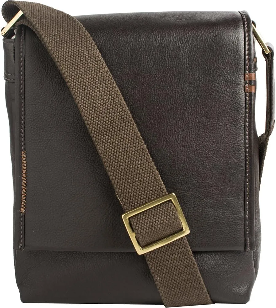 Hidesign Seattle Unisex Compatible Leather Crossbody Bag