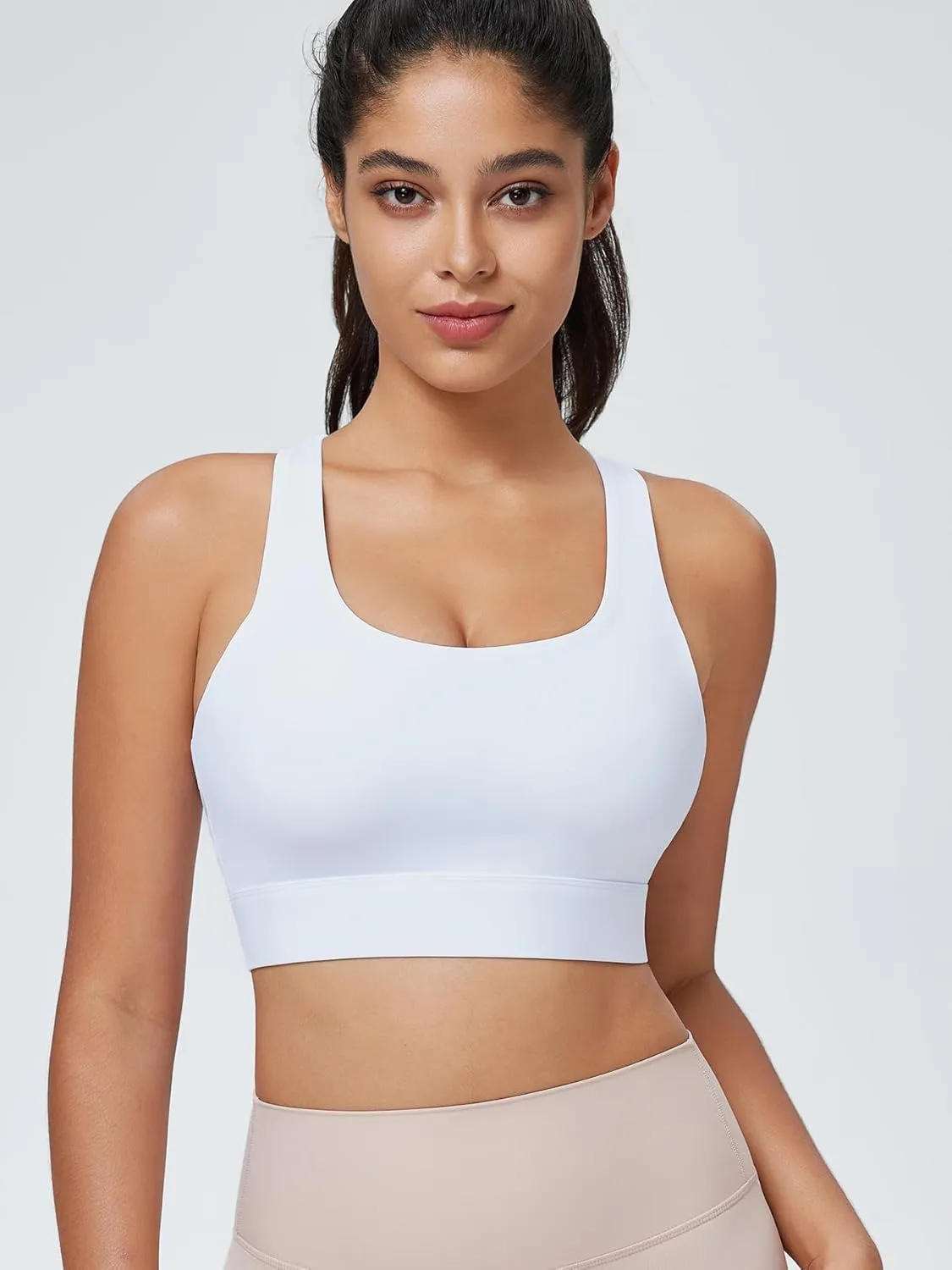 High Impact Sports Bra for Women High Support Molded Cups Strappy Women’s Sports Bra for Workout,Training and Running
