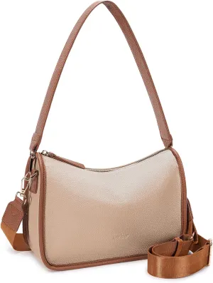 HKCLUF Crossbody Bags Purses for Women Trendy,Vegan Leather Medium Crossbody Purse,Shoulder Bag with 2PCS Adjustable Strap