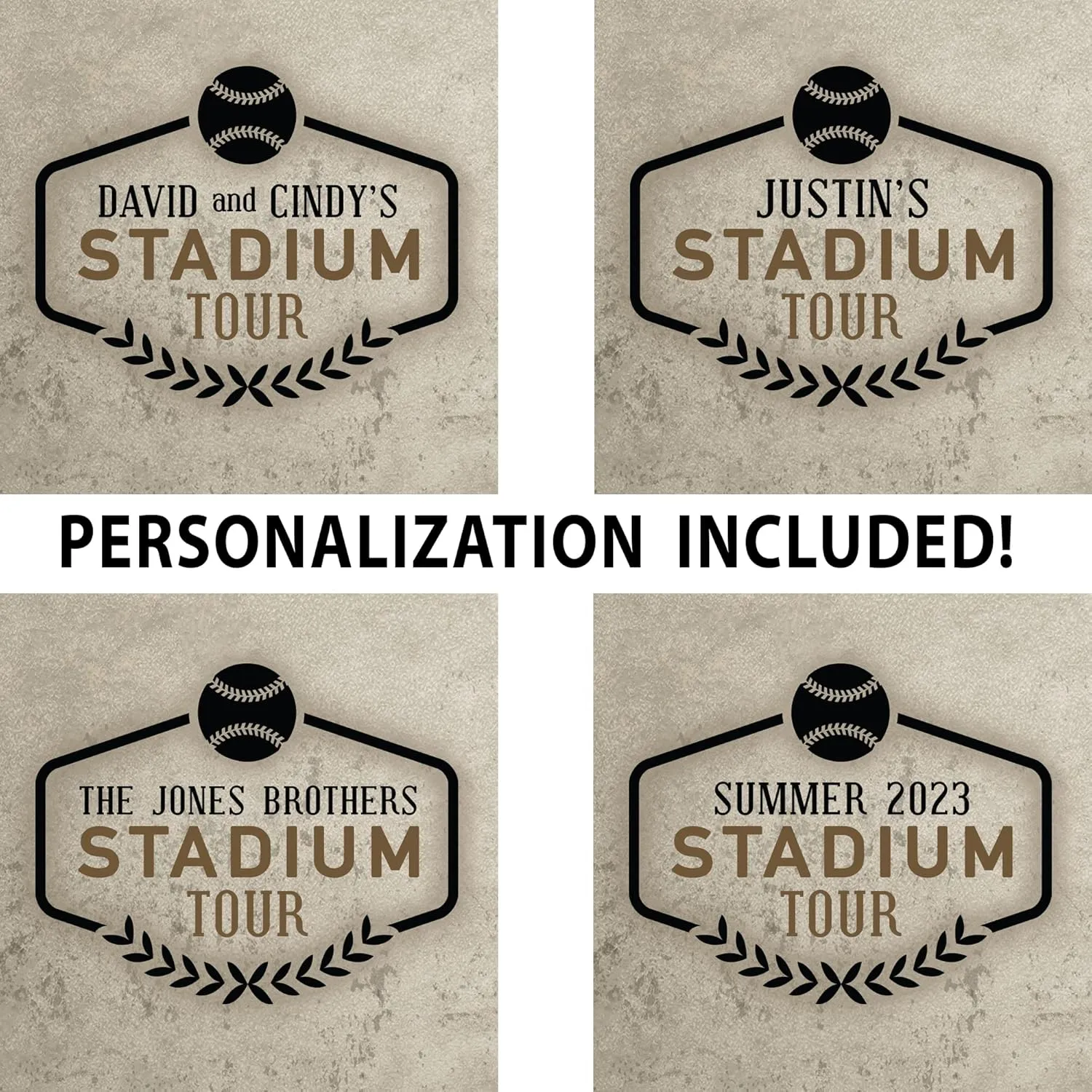 Holy Cow Canvas Personalized Canvas Baseball Stadium Map Tracker with Pins Includes Push Pins, Baseball Parks Bucket List, Customized Baseball Gift Baseball Map of Stadiums Push Pin USA Map (Tan)