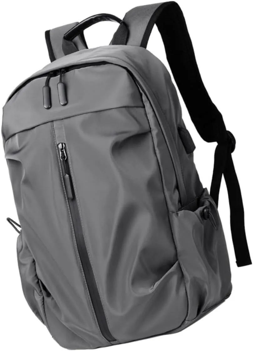 HOMSFOU 1Pc Casual Men Backpack for Students and Travelers Grey Computer Bag with Storage Pouch Practical Design for School and Office Use Versatile Lightweight Travel Backpack