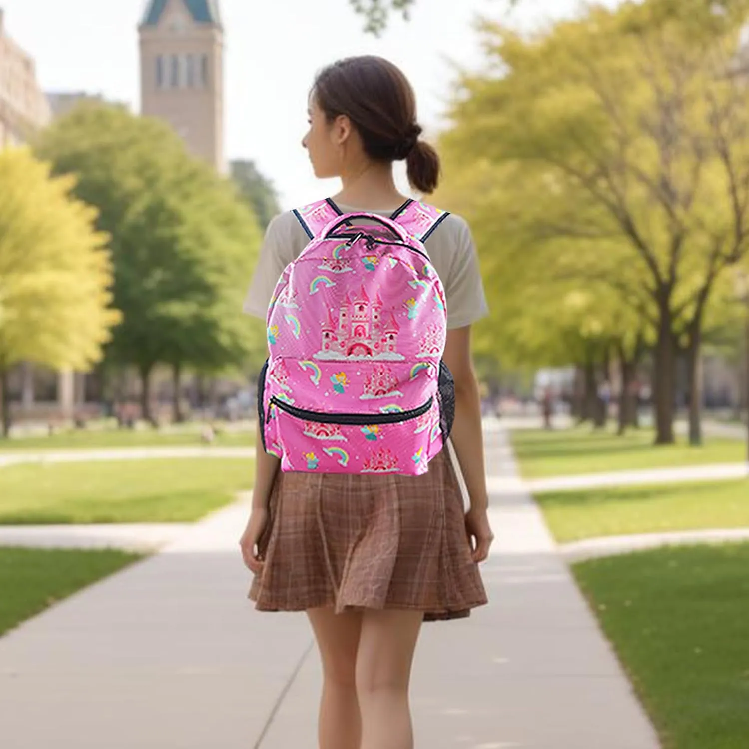 HUGLAZY Girls Backpack for Elementary School, Princess Backpack for Kindergarten Cute Lightweight Kids Backpacks for Girls
