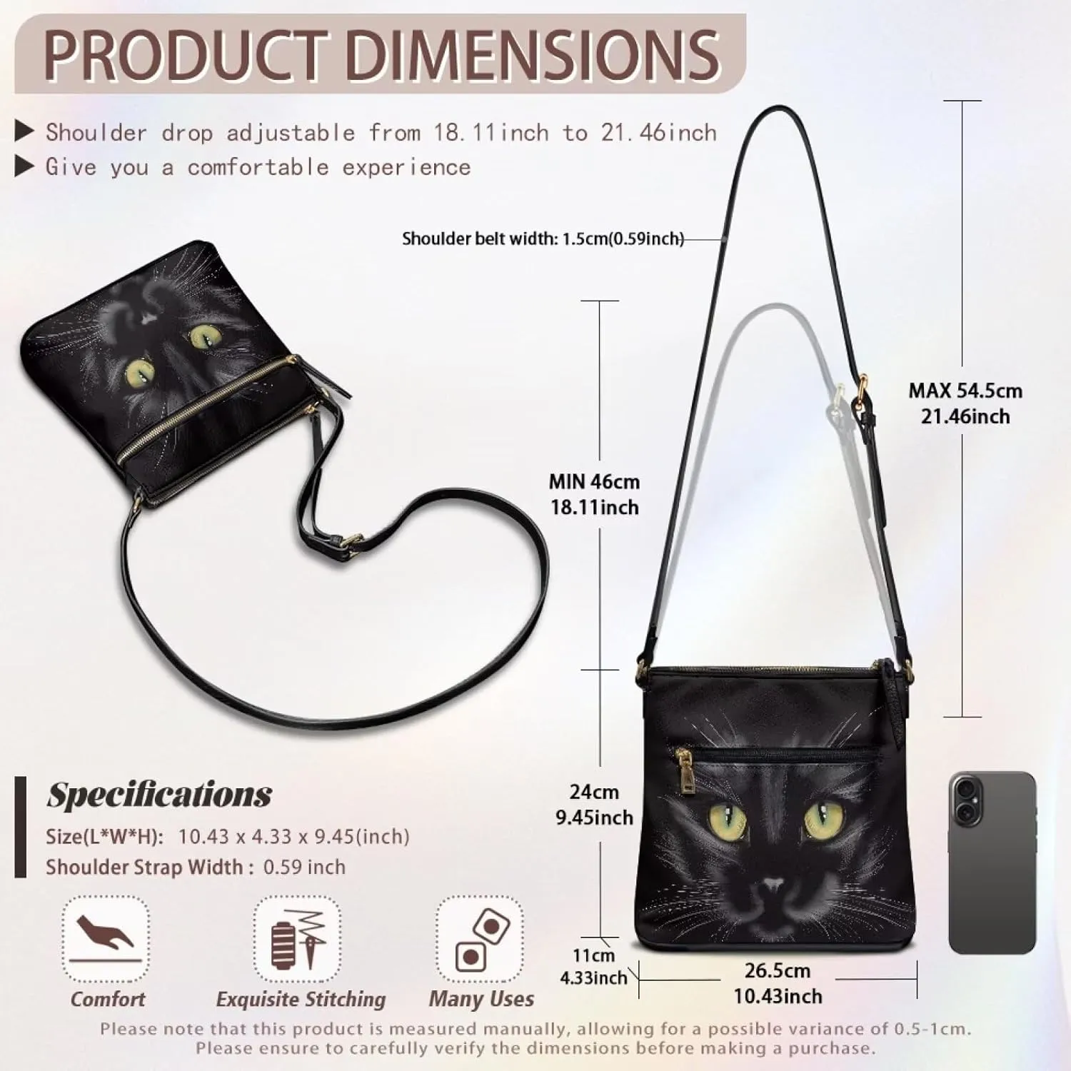 HUGS IDEA Crossbody Purse for Women Leather Satchel Bags Crossbody Shoulder Bag Tote Handbag