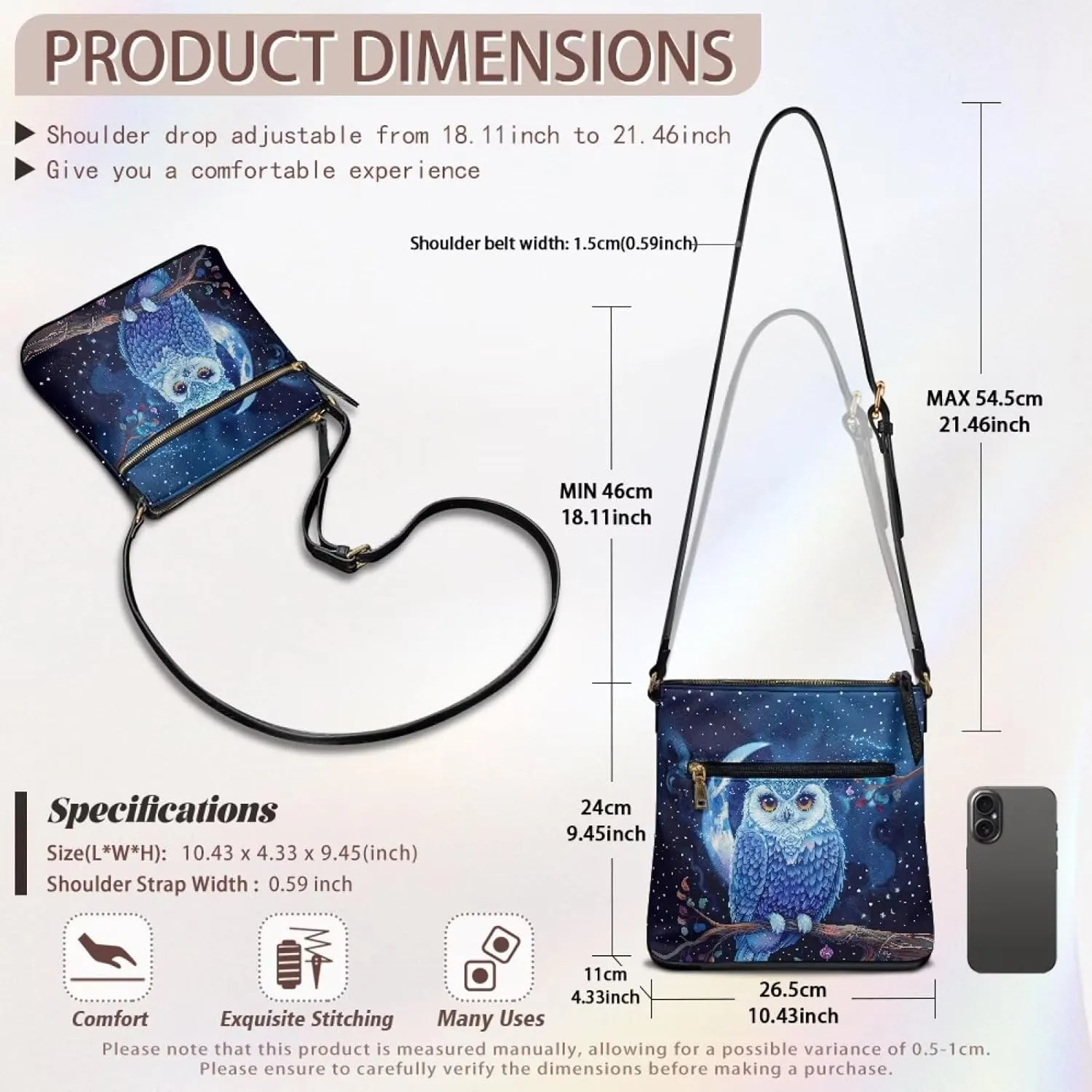 HUGS IDEA Crossbody Purse for Women Leather Satchel Bags Crossbody Shoulder Bag Tote Handbag