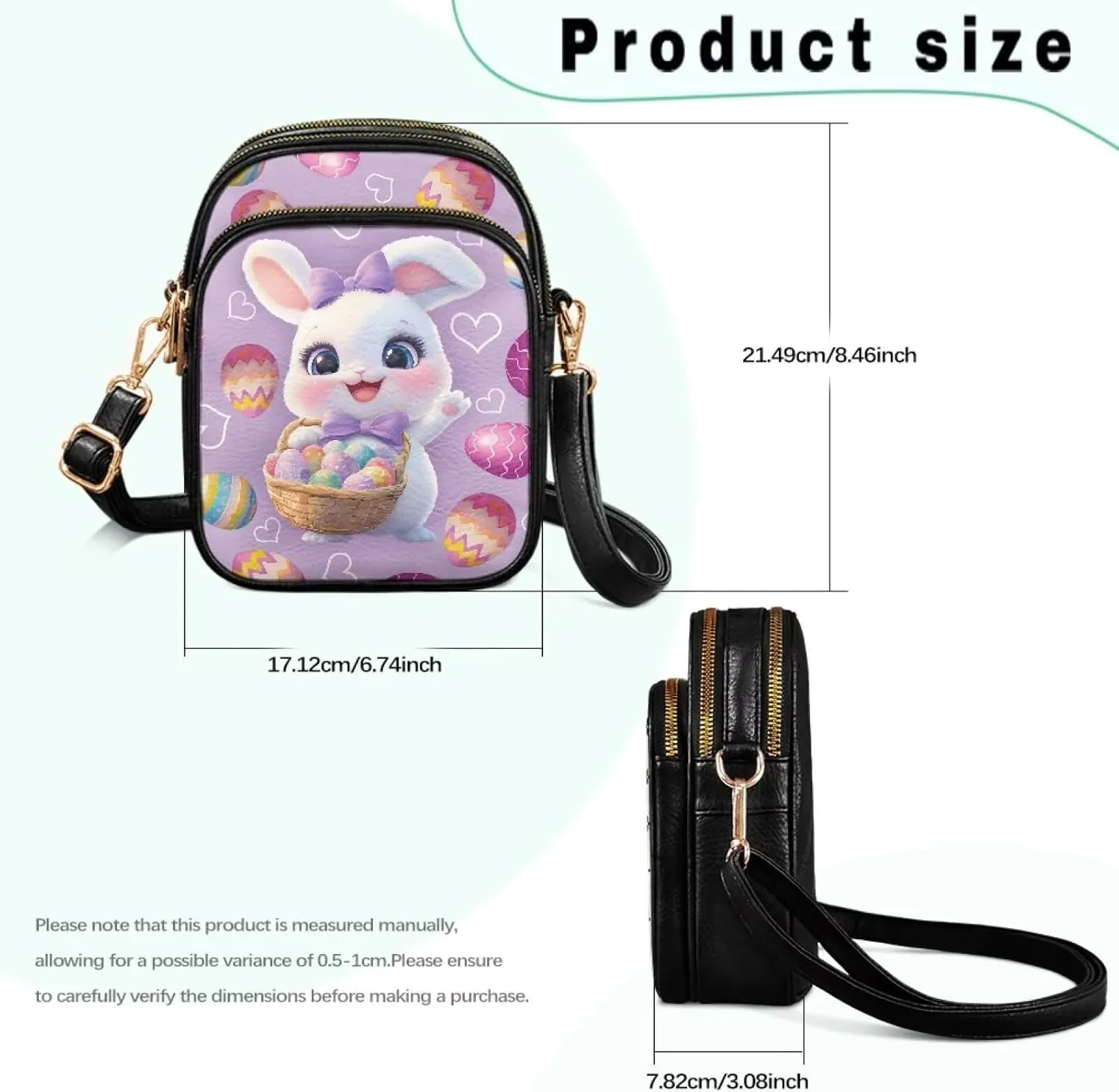 HUGS IDEA Crossbody Wallet for Women Sling Bag with Shoulder Strap Fashion Crossbody Purse for Easter