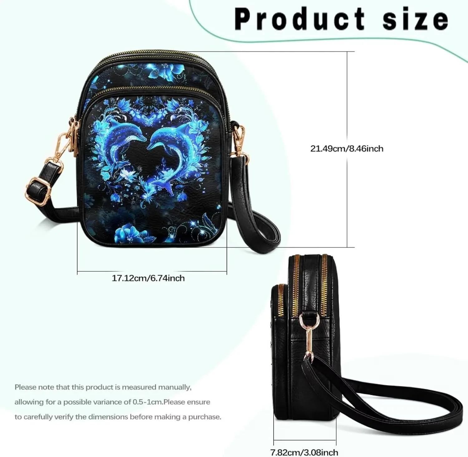 HUGS IDEA Leather Crossbody Bags for Women Trendy Leather Purse Shoulder Handbag for Work