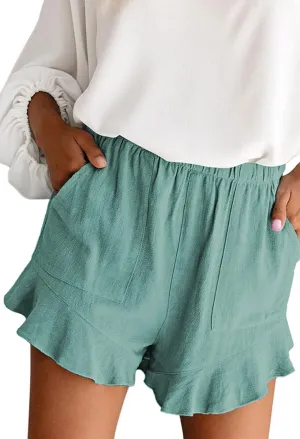 HUUSA Women's Casual Loose Summer Beach Shorts Comfy High Waist Loungwear Athletic Shorts with Pockets