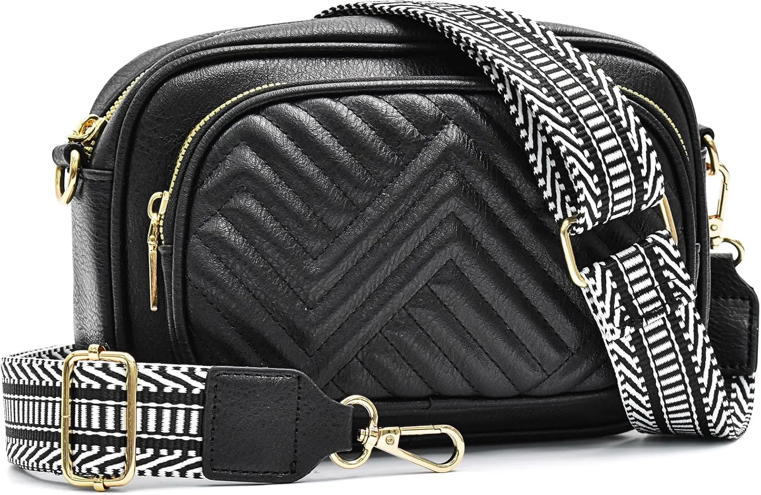 I IHAYNER Small Quilted Crossbody Bags for Women Vegan Leather Purses Designer Shoulder Handbags with Colored Shoulder Strap