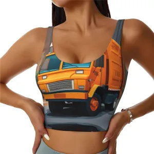 I Love Garbage Trucks Prints Women's Sports Vest - Lightweight, Breathable, and Comfortable Sportswear for Fitness