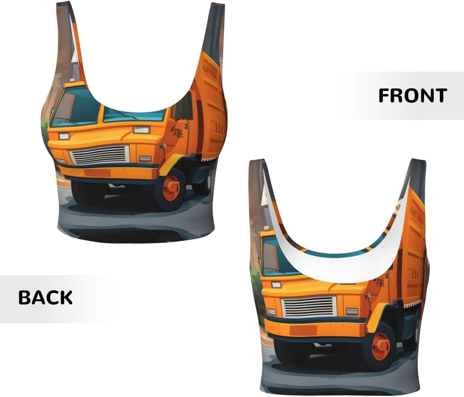 I Love Garbage Trucks Prints Women's Sports Vest - Lightweight, Breathable, and Comfortable Sportswear for Fitness