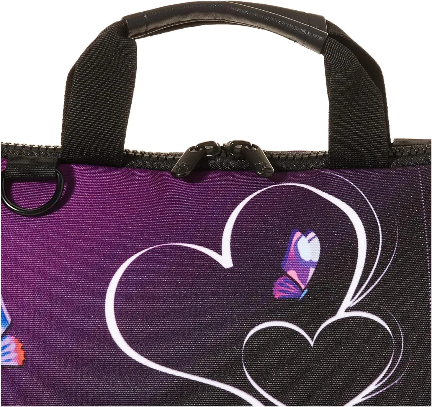 iColor Purple Butterflies Canvas Laptop Carrying Shoulder Sleeve Case Protective Bag Briefcase Fits 11.6 12 12.9 13 13.3 Inches Laptop Ultrabook Netbook CSH-05