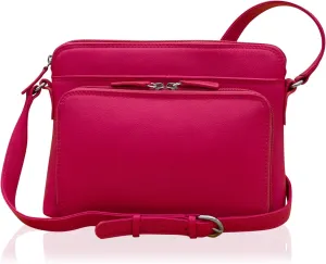 ili New York Genuine Leather Crossbody Bags for Women - Premium RFID Blocking Shoulder Bag Organizer with Adjustable Strap