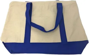 ImpecGear 22" Deluxe Heavy Duty Zippered Cotton Canvas Tote Bag