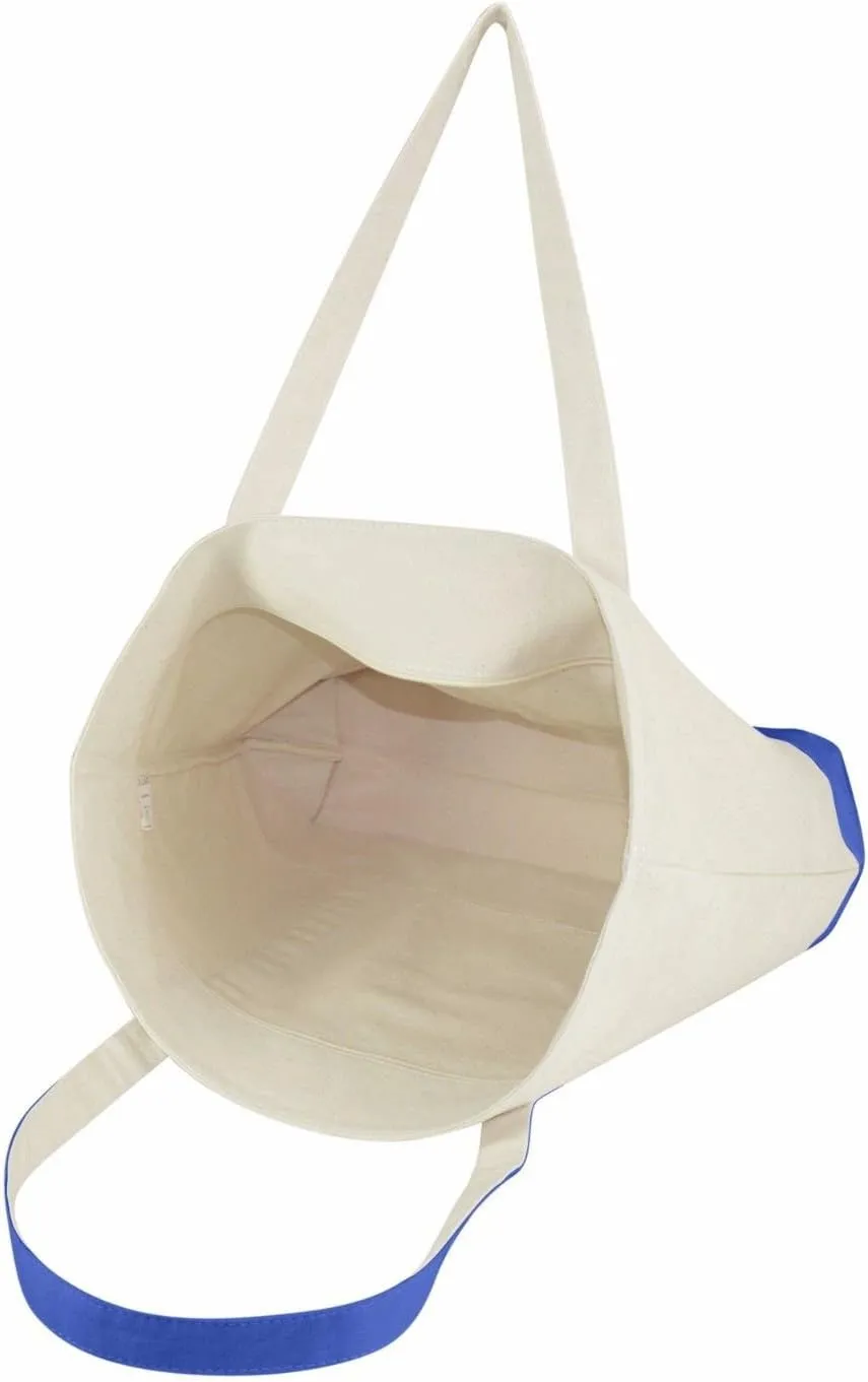 ImpecGear 22" Deluxe Heavy Duty Zippered Cotton Canvas Tote Bag