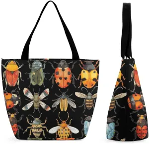 Insects Animals Women's Tote Bag Casual Shopping Bags Fashion Handbags Gifts for Travel Work Holiday