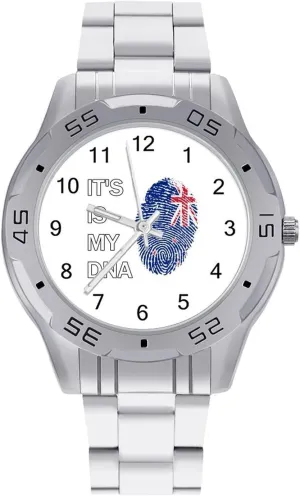 It's is My DNA New Zealand Simple Stainless Steel Band Business Watch Dress Wrist Unique Luxury Work Casual Waterproof Watches