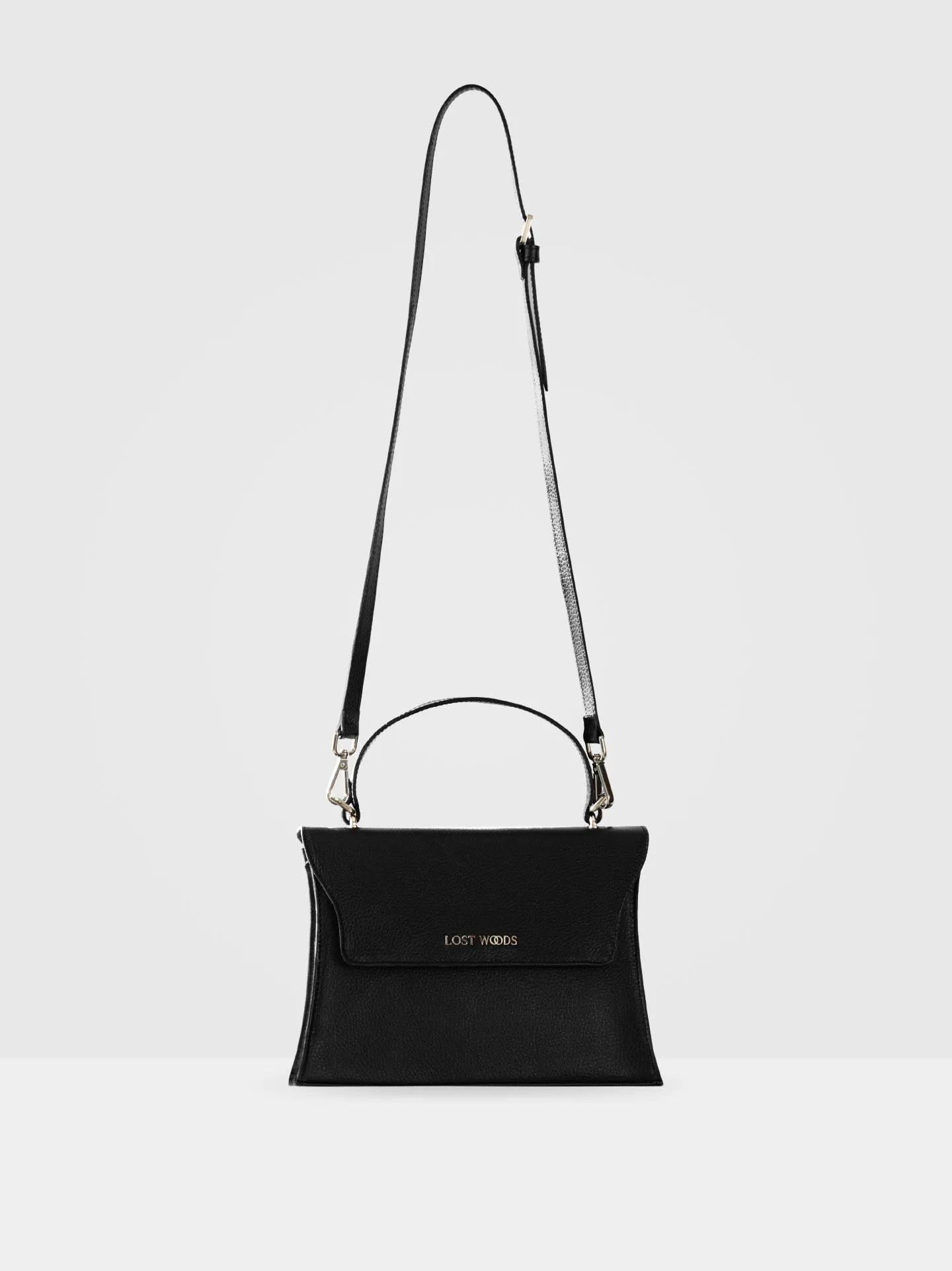 Ivy Top Handle Bag in Black & Gold