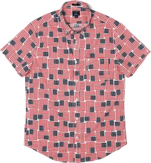 J.Crew Mercantile Men's Slim Short-Sleeve Printed Flex Casual Shirt