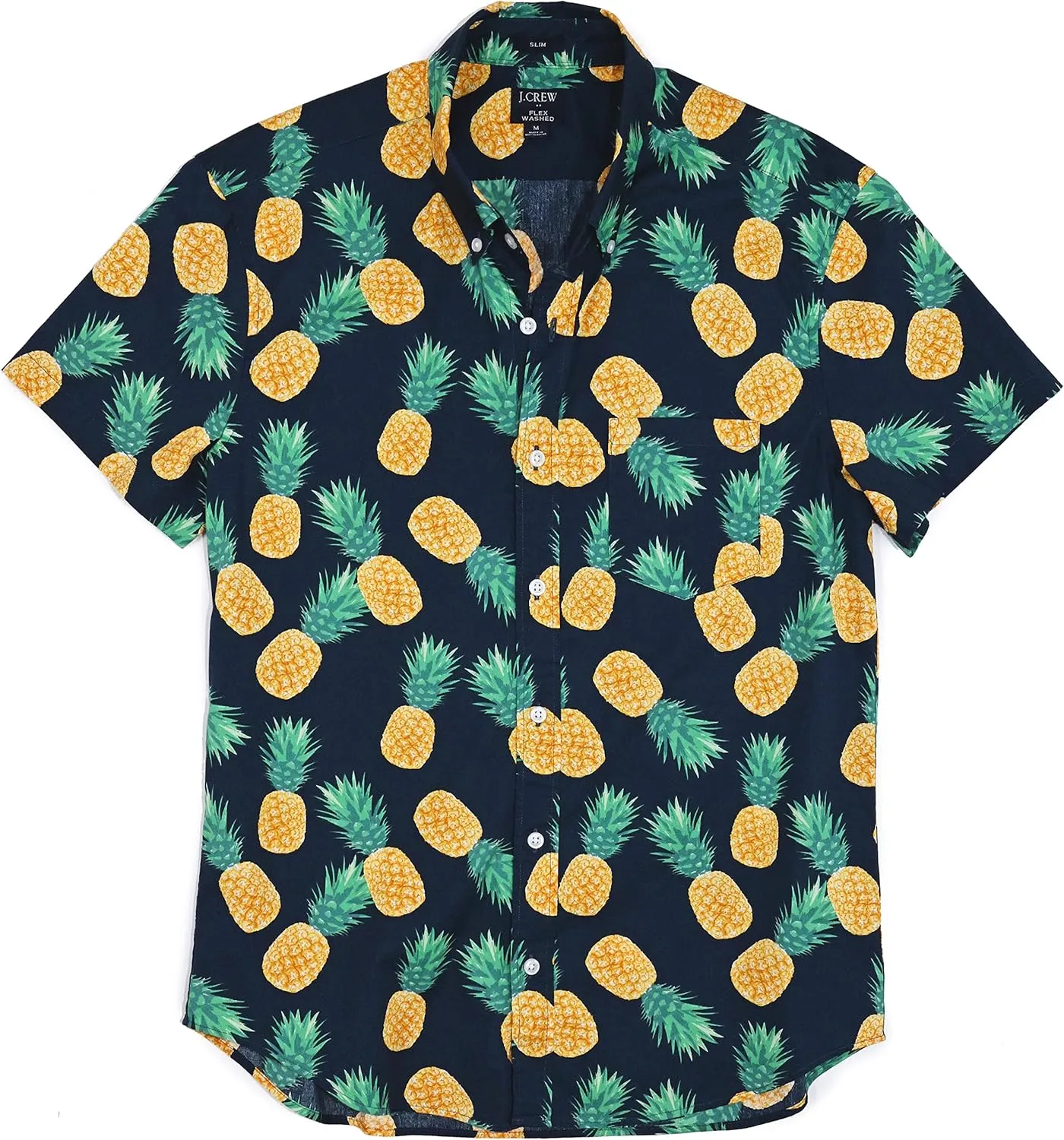 J.Crew Mercantile Men's Slim Short-Sleeve Printed Flex Casual Shirt