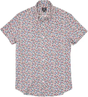 J.Crew Mercantile Men's Slim Short-Sleeve Printed Flex Casual Shirt