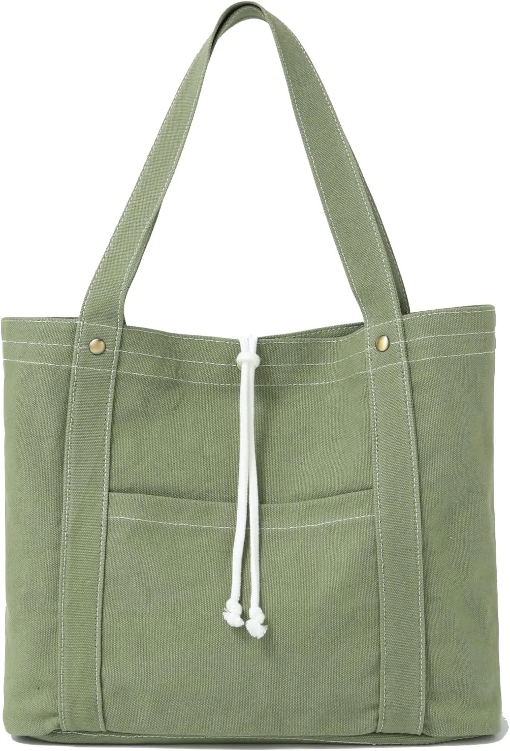 Jeelow Canvas Shoulder Tote Weekender Bag Handbag Purse Double Handles For Men Women