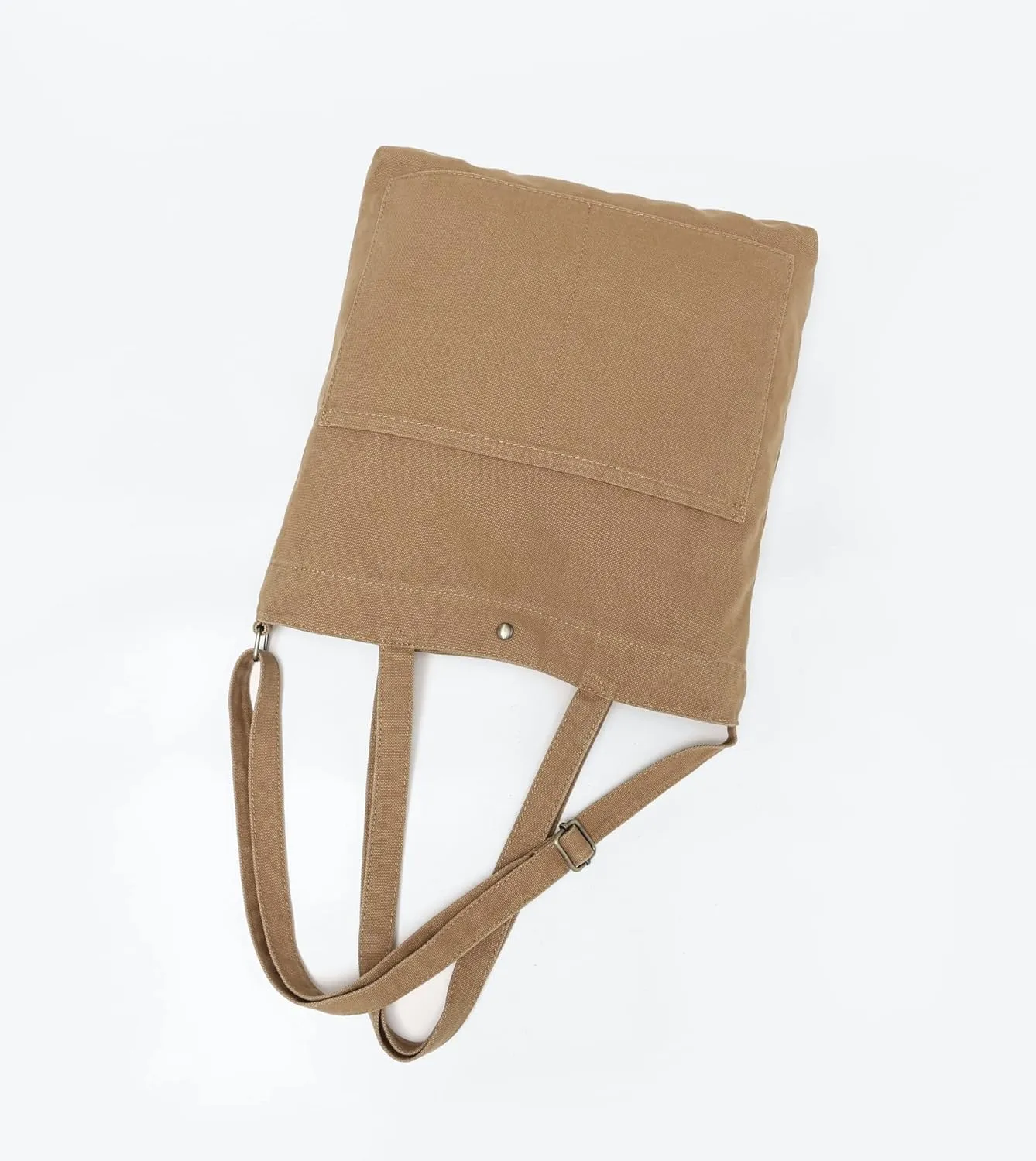 Jeelow Canvas Tote Handbag Shoulder Bag Crossbody Purses Double Pockets For Men & Women