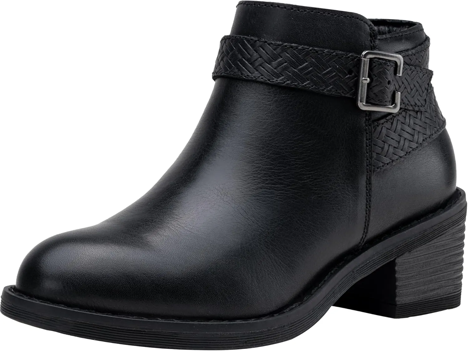 Jeossy Women's Ankle Boots, Low Heel Short Booties, Dress Fall Boots with Inner Zipper