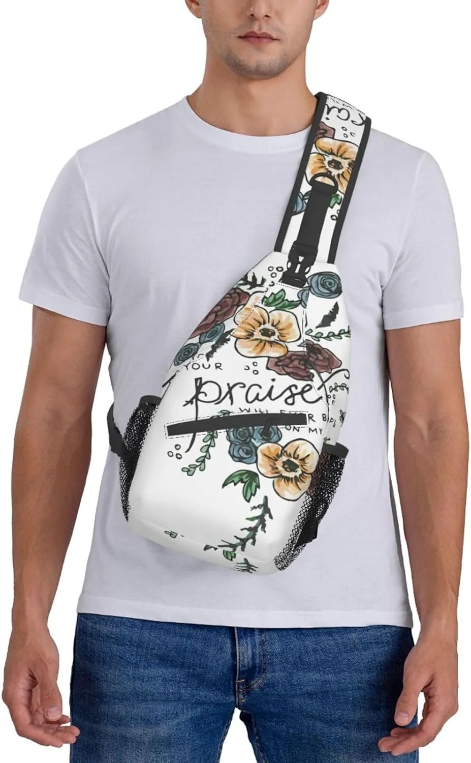 Jesus Sling Bag,Casual Crossbody Backpack Shoulder Chest Bag for Women Men Travel Hiking Daypack