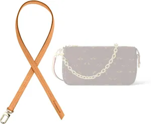 jiesinlov Vachetta Leather Strap Replacement,Purse Shoulder Straps for Handbag (Single Buckle-Length:23.5in)