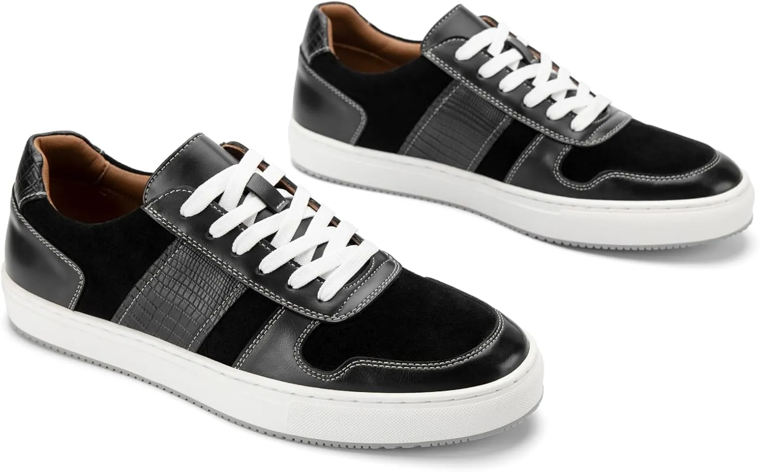 JITAI Men's Fashion Sneakers Shoes Lightweight Fashion Shoes with Wingtip Brogue & Lace-up Design Casual Business Shoes