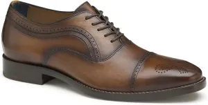Johnston & Murphy Men’s Danridge Cap Toe Shoe - Men’s Dress Shoes, Leather Shoes, Dress Shoes for Men, Cushioned Footbed, Formal Shoes for Men, Business Casual Shoes