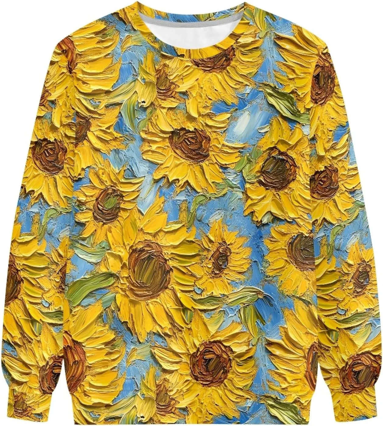 JooMeryer Women's Starry Night 3D Printed Crew Neck Sweatshirts Pullover