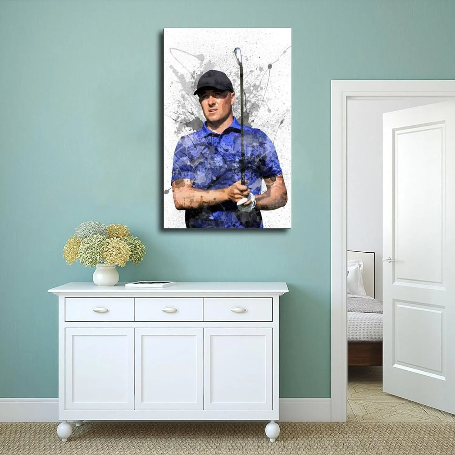 Jordan Spieth Golf Poster17 Canvas Poster Bedroom Decor Sports Landscape Office Room Decor Gift Unframe:16x24inch(40x60cm)