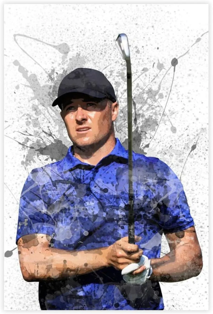 Jordan Spieth Golf Poster17 Canvas Poster Bedroom Decor Sports Landscape Office Room Decor Gift Unframe:16x24inch(40x60cm)