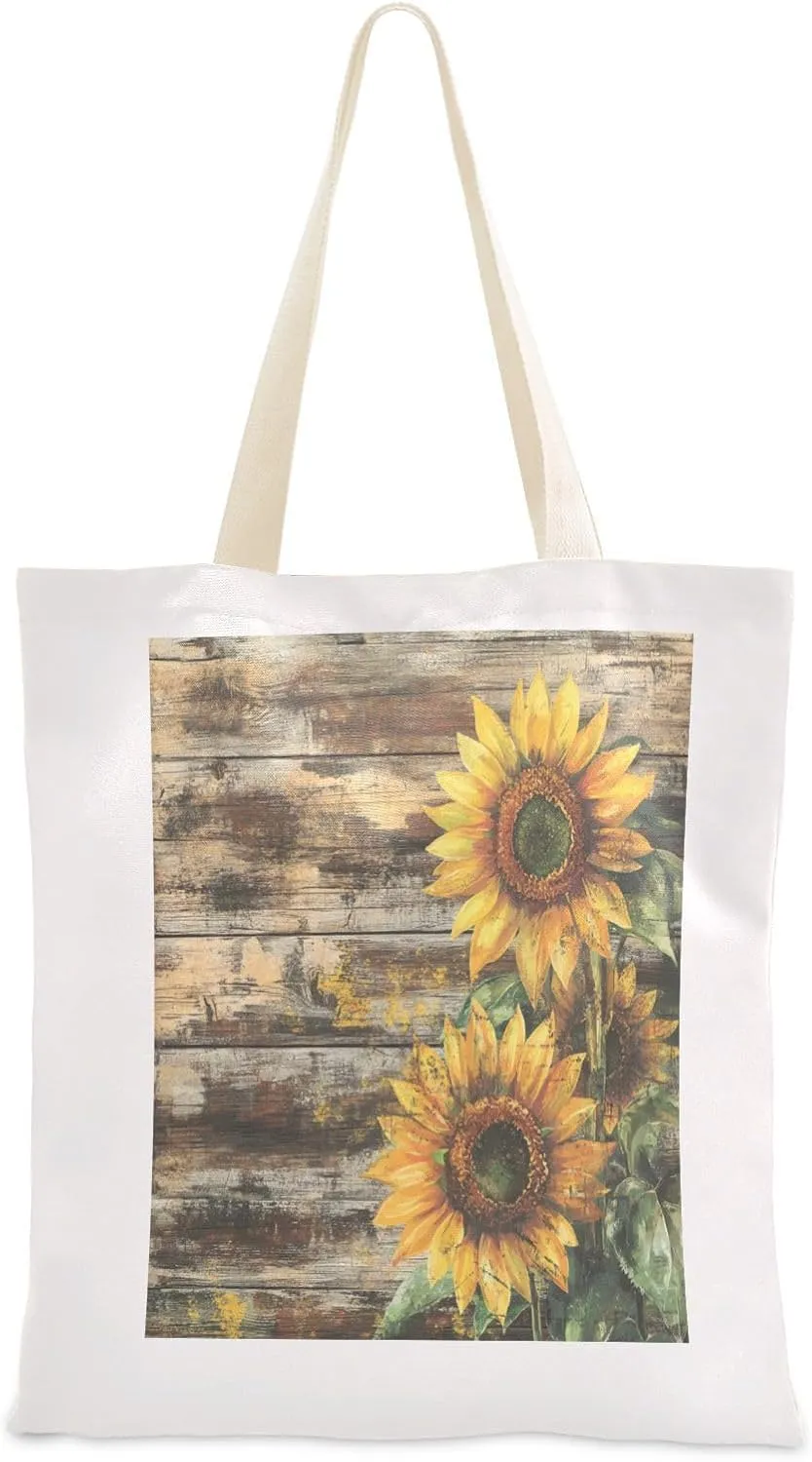 JSTEL Canvas Tote Bag for Women with Pocket,Canvas Tote Purse Shopping Bag