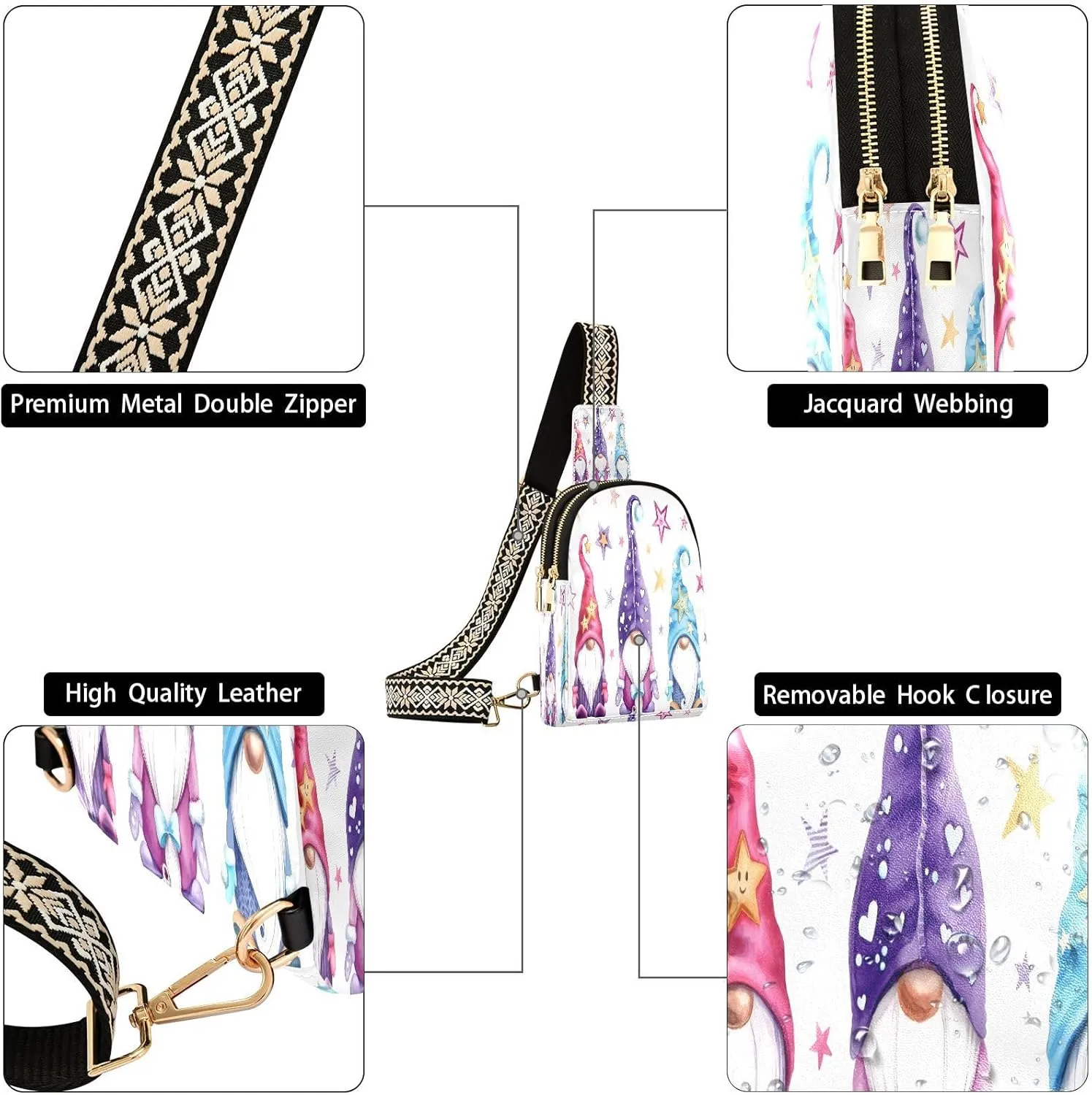 JSTEL Leather Crossbody Sling Bags for Women,Leather Crossbody Purses Leather Crossbody Bag Sling Purse