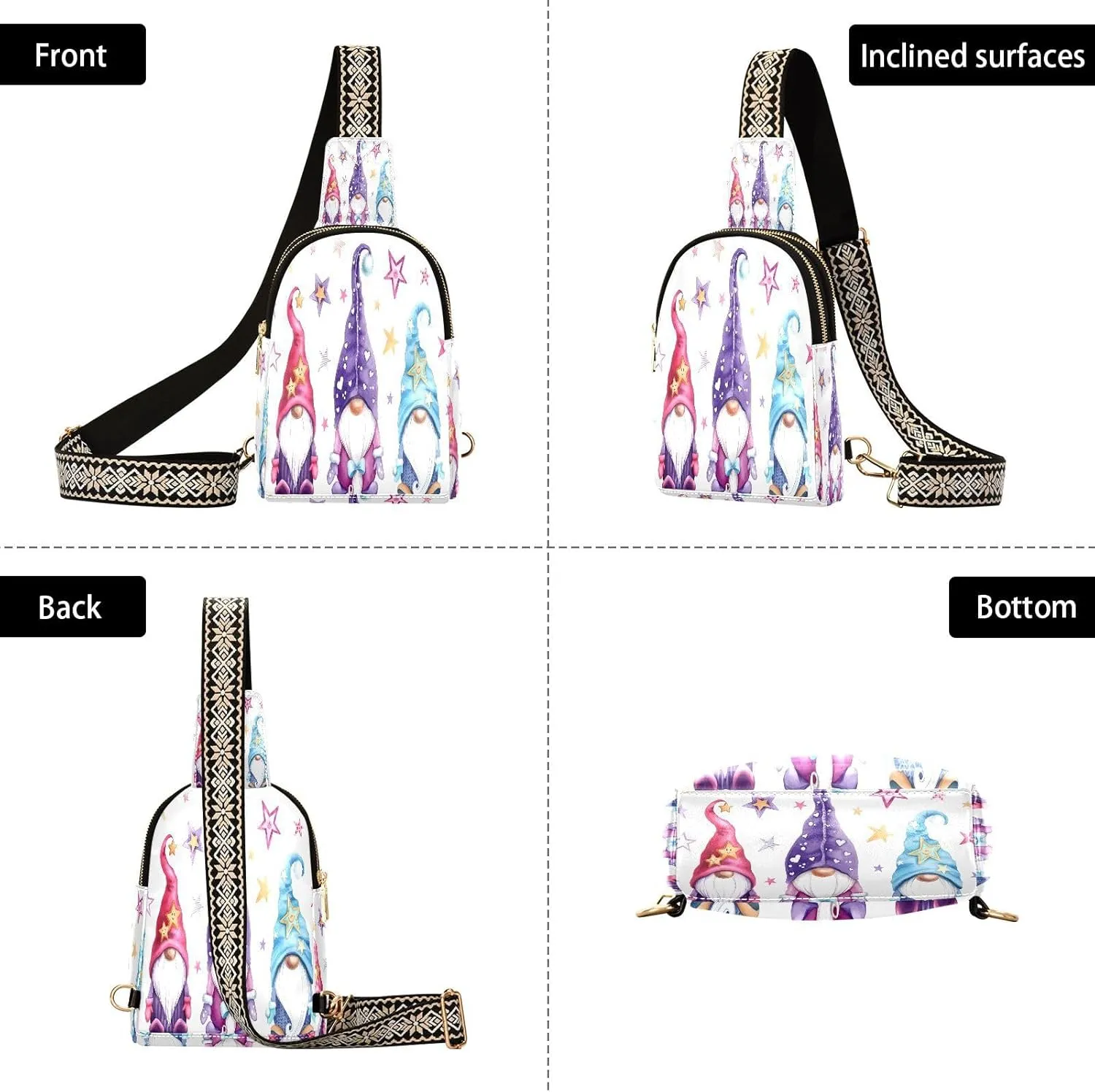 JSTEL Leather Crossbody Sling Bags for Women,Leather Crossbody Purses Leather Crossbody Bag Sling Purse