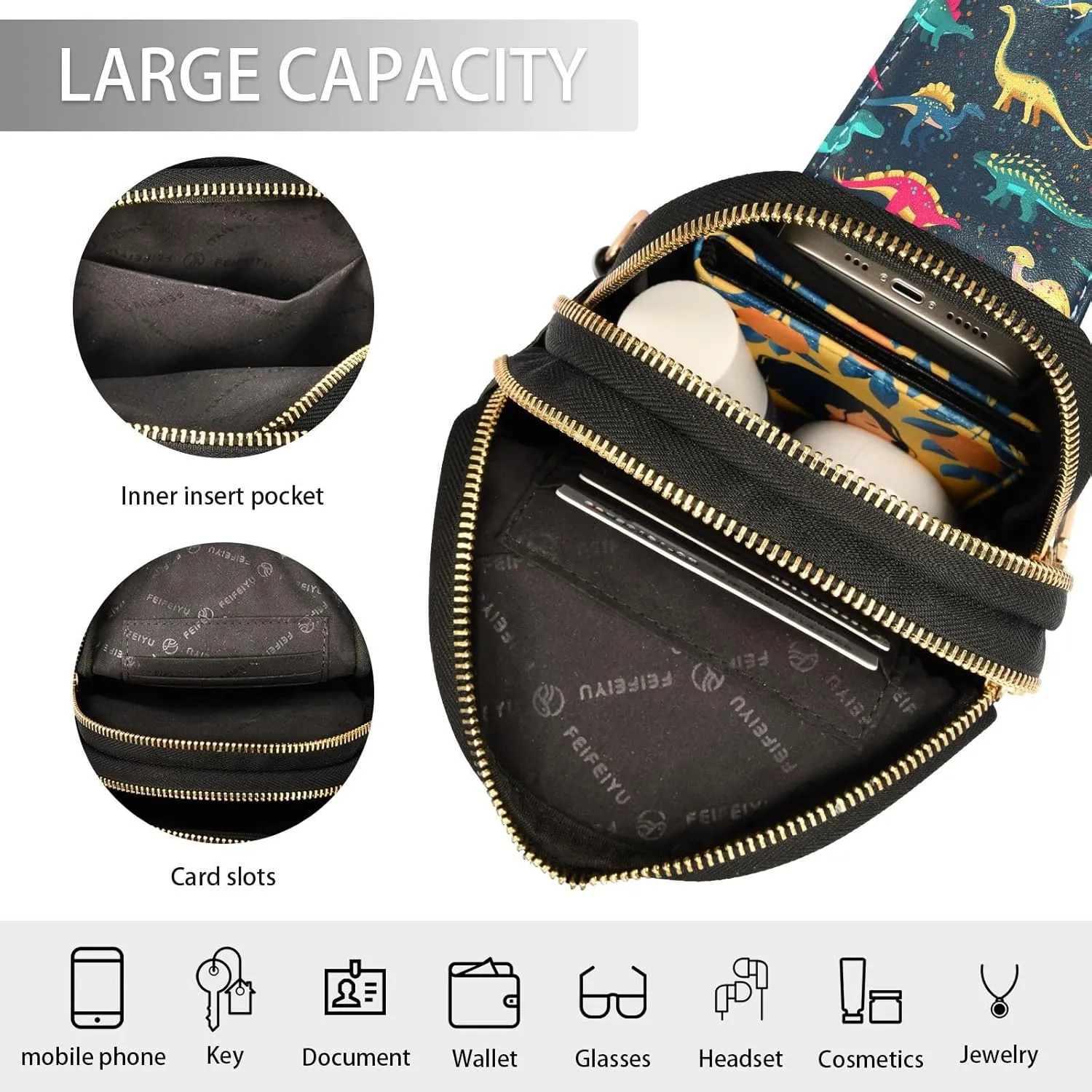JSTEL Leather Crossbody Sling Bags for Women,Leather Crossbody Purses Leather Crossbody Bag Sling Purse