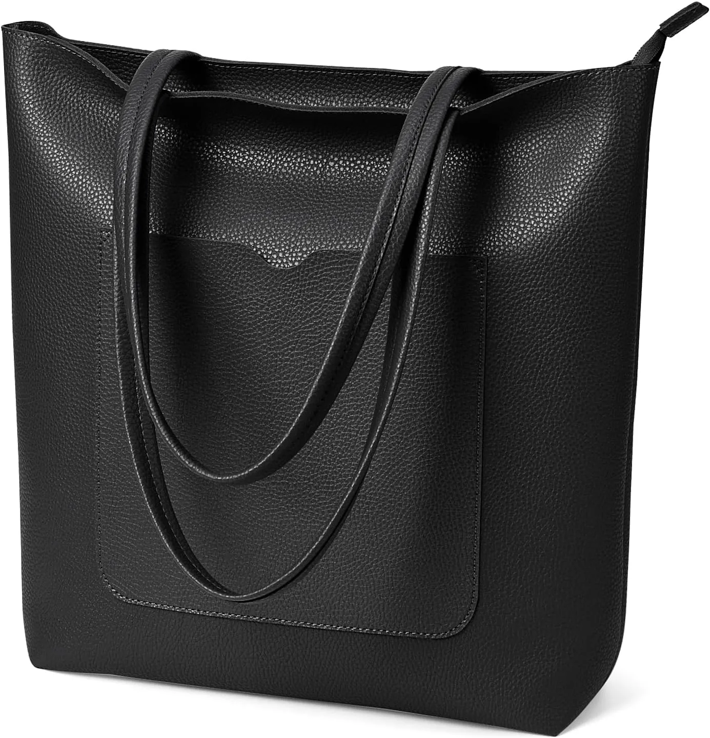 KALIDI Tote Bag Women Shoulder Bag Soft Vegan Leather Purse with Zipper Large Casual Handbags for 17'' Laptop Work Travel