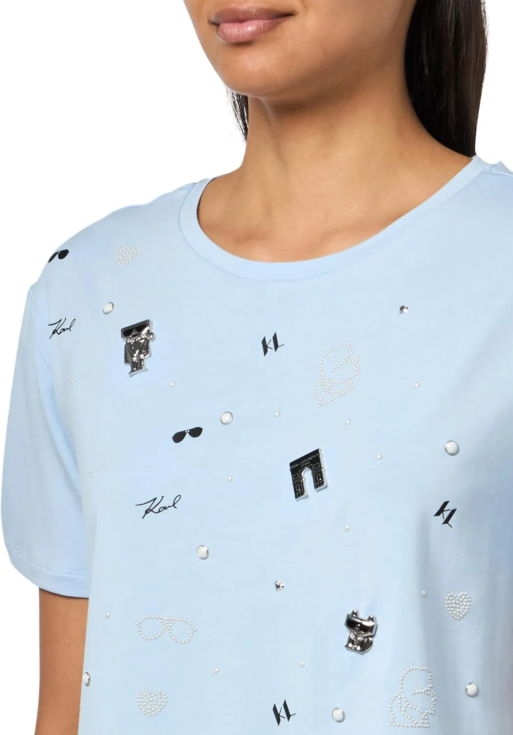 Karl Lagerfeld Paris Women's Casual Comfortable T-Shirt